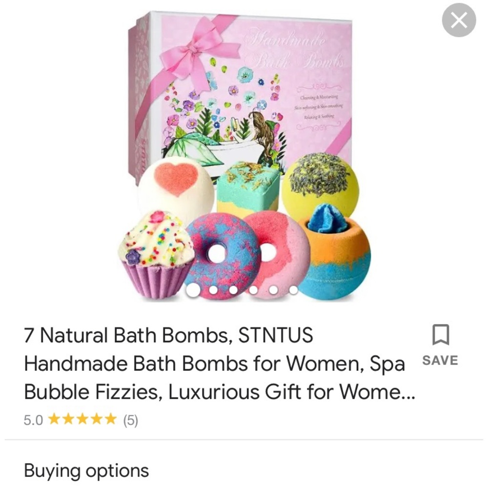 Sealed box gift set - 7 bath bombs